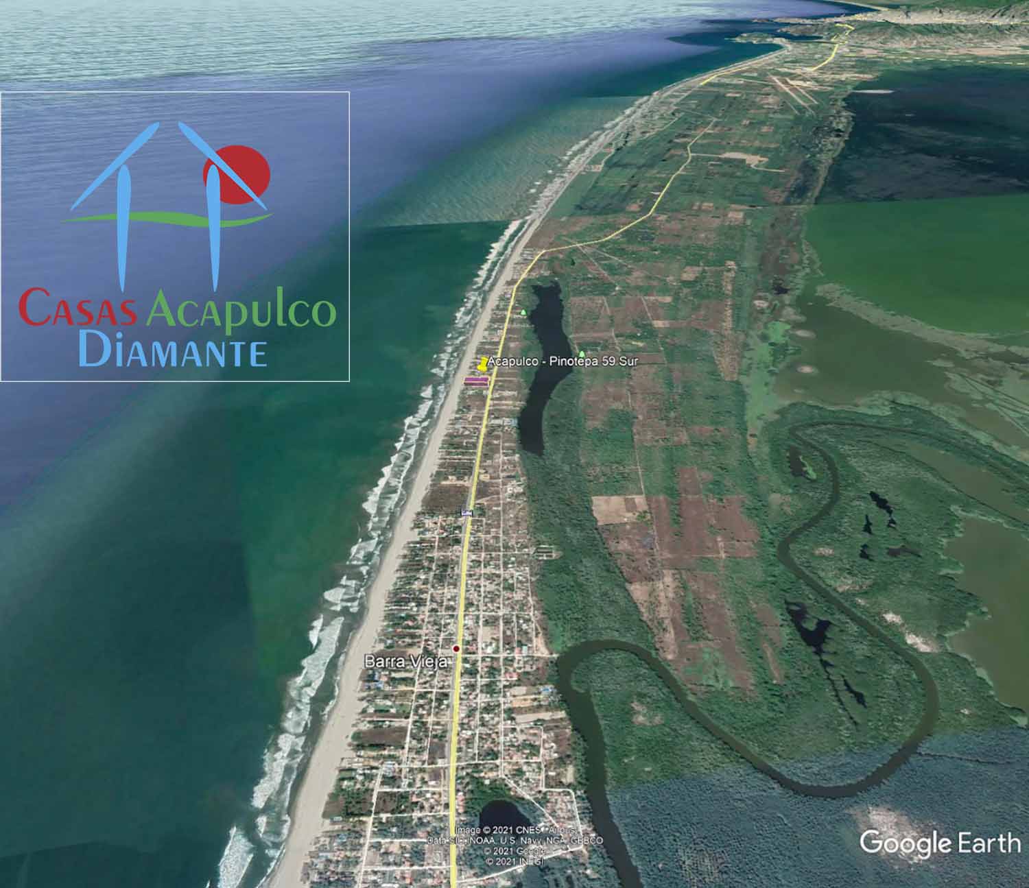 Terreno Barra Vieja Pinotepa 59 Sur - Ubicación satelital y entorno 6